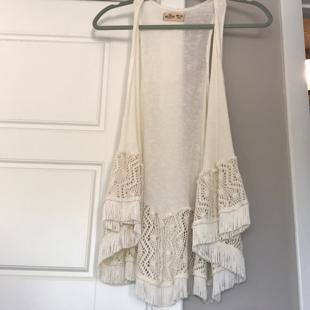 Hollister beige boho vest
